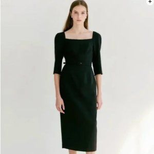 BAU by Bride And You Square neck Three quarter sleeve Midi dress